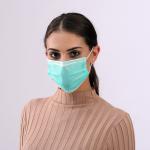 Breathable Safe Disposable Medical Face Mask Green Color For Personal Care