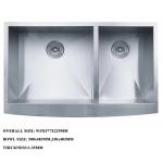 Sanitaryware double bowl stainless steel handmade kitchen undermount sink