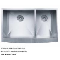 Buy cheap Sanitaryware double bowl stainless steel handmade kitchen undermount sink product