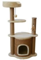 Buy cheap Sisal Rope Cat Scratching Tree , Cat Scratching Post Tree Enhances Pet's Health from wholesalers