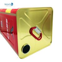 Buy cheap 18L Olive Oil Tin Can Square Edible Oil Can With Pouring Spouts product