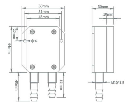0~5/10V 4~20mA micro smart air differential pressure transmitter