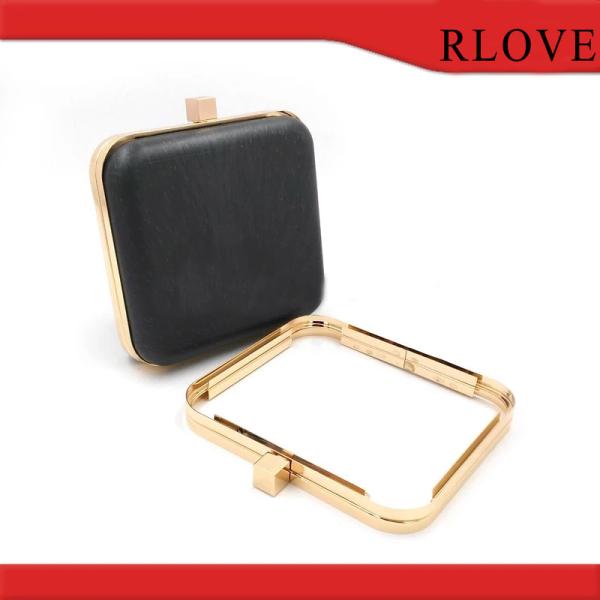 Buy cheap Popular Gold Color Square Shape Clutch Box Metal Frame Bag Making Accessories from wholesalers