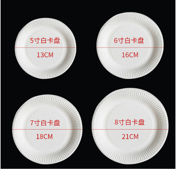 Disposable paper plate 5~10 inch BBQ birthday cake pan children DIY art drawing paper plate.
