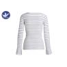 Buy cheap Big V Neck Womens Knit Pullover Sweater Ribs Stripes Small Trumpet Cuff Spring Knitwear from wholesalers