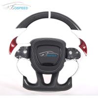 Buy cheap Custom White Carbon Fiber Challenger Steering Wheel Smooth Leather product