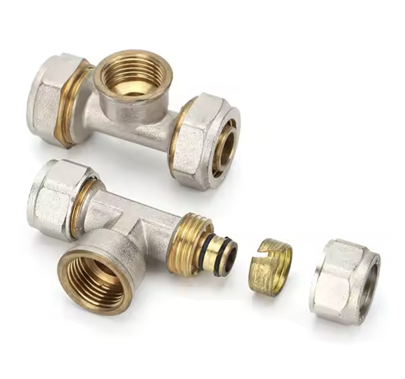 1Mpa Water Media Brass Elbow Fittings Female Connection PEX Fittings 1/2 3/4 1 Inch Female Thread Tee PEX Compression