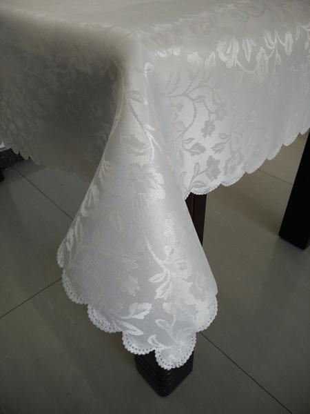 Buy cheap Hot selling products-100% Polyester Jacquard table cloth with flower design from wholesalers