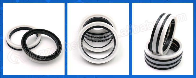 Black White Color Hydraulic Piston Seal OHM Track Adjuster Seal