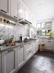 Customized Walnut Modern Solid Wood Kitchen Cabinets For Apartments