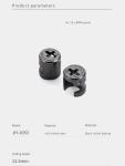 Carbon Steel 10mm Cam Lock Cabinet Fitting Eccentric Wheel Nut For Rta Furniture