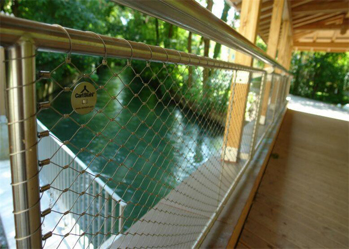 1.5mm Inox Wire Mesh Custom Architectural Inox SS 316 Steel Wire Rope Fence