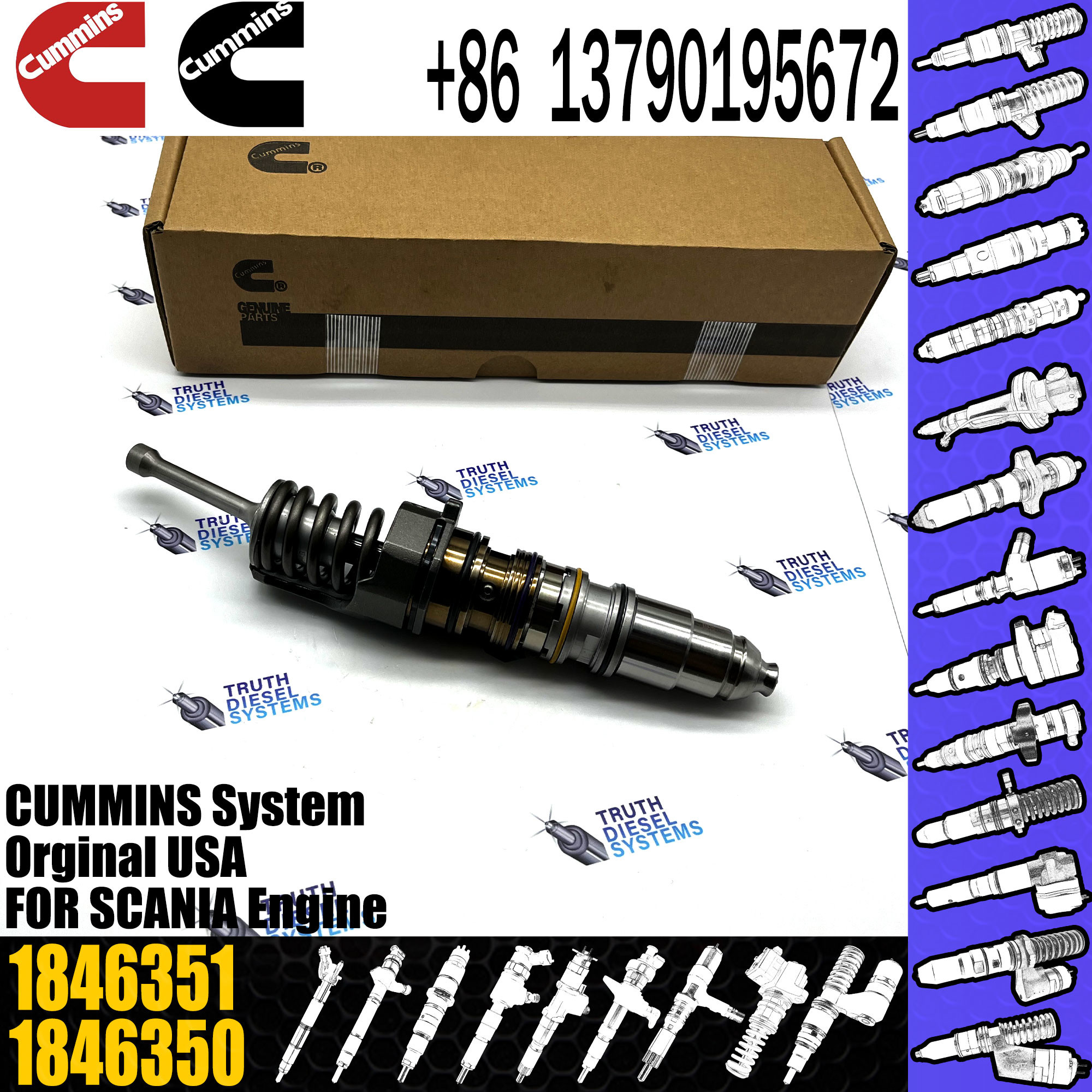 Diesel Engine Fuel Injector 4954646 579251 1846351 1846350 4954648 579261 570016 1731091