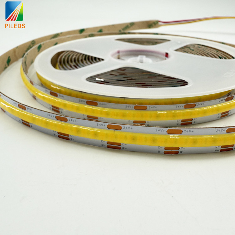 CCT Tunable 624led/m LED Cob Strip Light Flexible 5mm 8mm 10mm14W/M Double Color Temperature12V 24V COB LED Strip