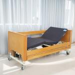 Comfortable and Sturdy Wooden Medical Bed for Home Care of Elderly Patients