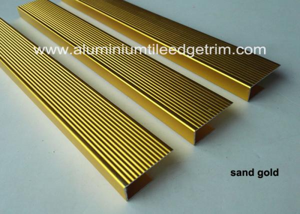 Buy cheap C Type Extruded Aluminum Nosing , Metal Nosing For Concrete Stairs / Wood Stairs from wholesalers