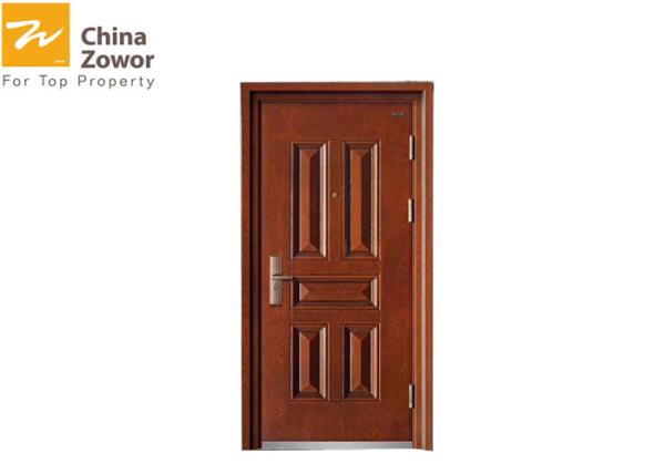 Buy cheap Red Fire Rated Steel Entry Doors / Wooden Fire Rated Apartment Entry Doors from wholesalers