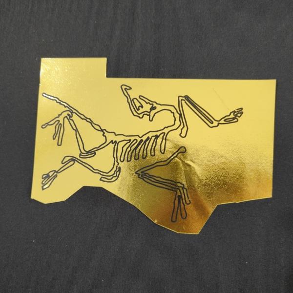 Cold Peel Metallic Heat Transfer Off Shine And Brilliance Gold Foil Logo For