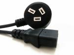Best 10A/16A 3pin black two side power cable 0.5m-10m copper power cord