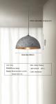 Nordic Simple Wabi-Sabi Style Led Droplights Living Room Bedroom Dome Pendant