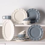 Flower Shape Ceramic Dinnerware Collection For Sustainable Restaurant Dining