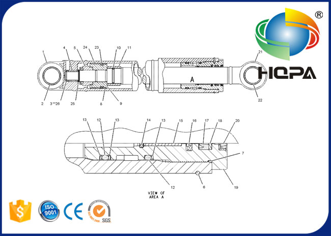 103-8333 1038333 169-7827 1697827 Arm Cylinder Seal Kit fit for CAT excavator