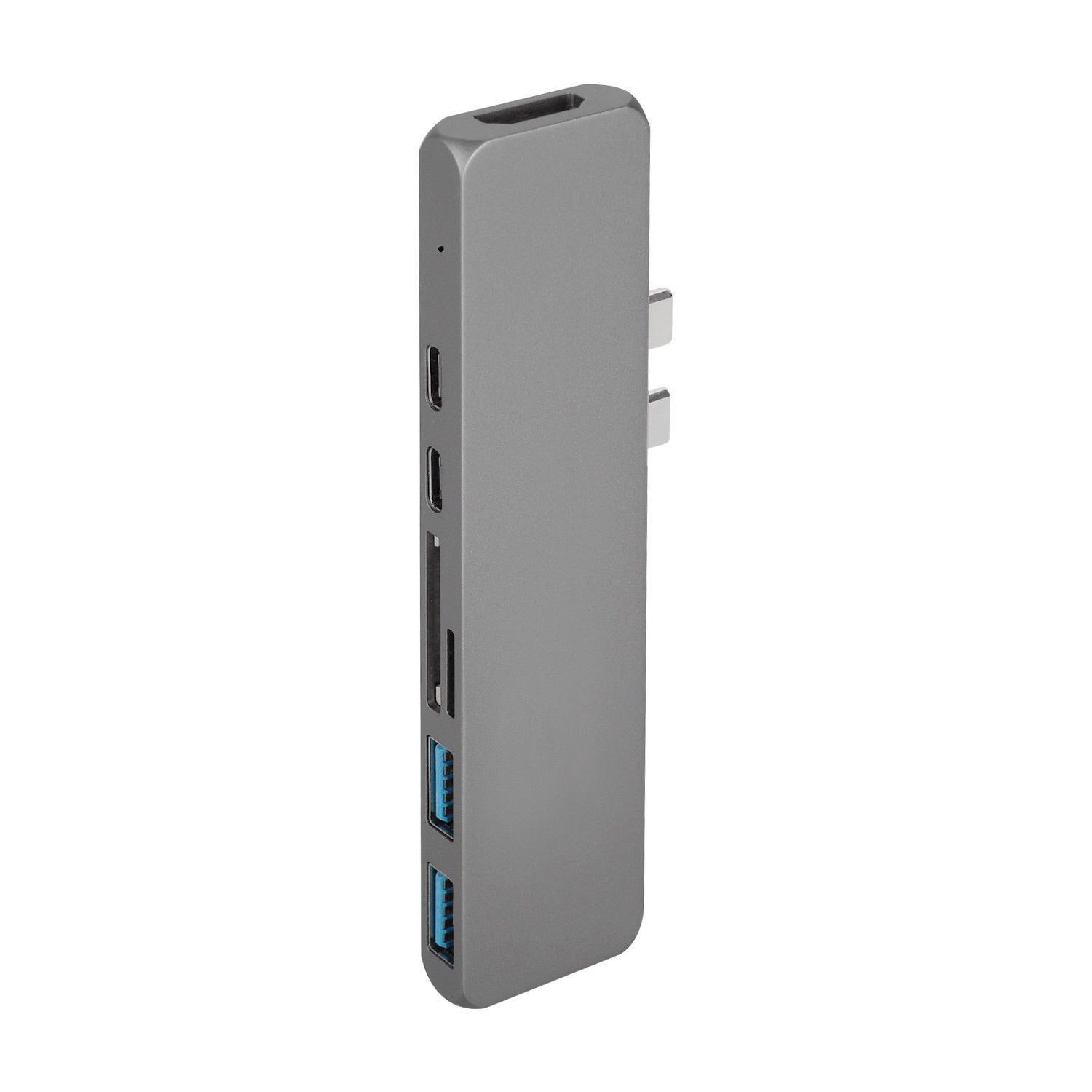 USB C Hub Adapter 7 in 1 Dual Type-C Docking Station Thunderbolt 3 Hub for 2016/2017 MacBook Pro with 100W PD charging