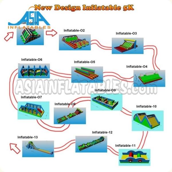 Buy cheap High Security Inflatable Challenge Obstacle Course With Logo CE ROHS from wholesalers