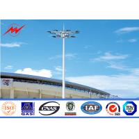 Buy cheap Gr65 Steel Tubular Pole High Mast Light Pole Single Double / Triple Arm For product