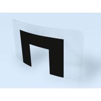 Buy cheap Silkscreen Black Range Hood Glass Curved Tempered 8 mm Harder product