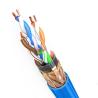Buy cheap LSZH Jacket SFTP CAT5E Cable 100MHz Frequency Blue 0.510mm Copper Shielded Cable from wholesalers