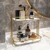 Buy cheap Waterproof Metal H30CM 2 Tier Bathroom Counter Shelf from wholesalers