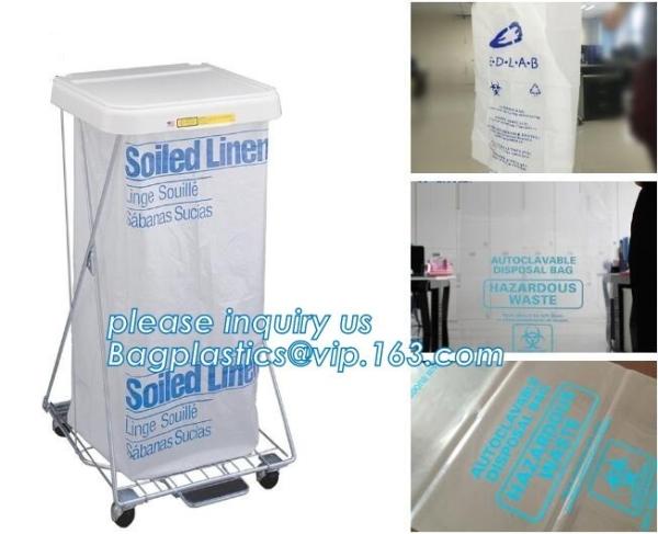 Buy cheap Medical consumables biohazard waste disposal supplies, LDPE plastic medical autoclave bags, Biohazard waste disposal bag from wholesalers