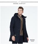 Knitted Cuff Mens Heavy Winter Coat Mens Wool Winter Coat With Four Pocket