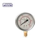 Glycerine Pressure Gauge Manometer 100mm Bottom Pressure Meter For Oil And Gas