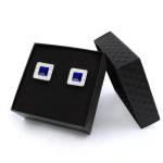 Metal Square Diamond Cufflinks Blue Color Fo Men Shirts Alloy Copper Material
