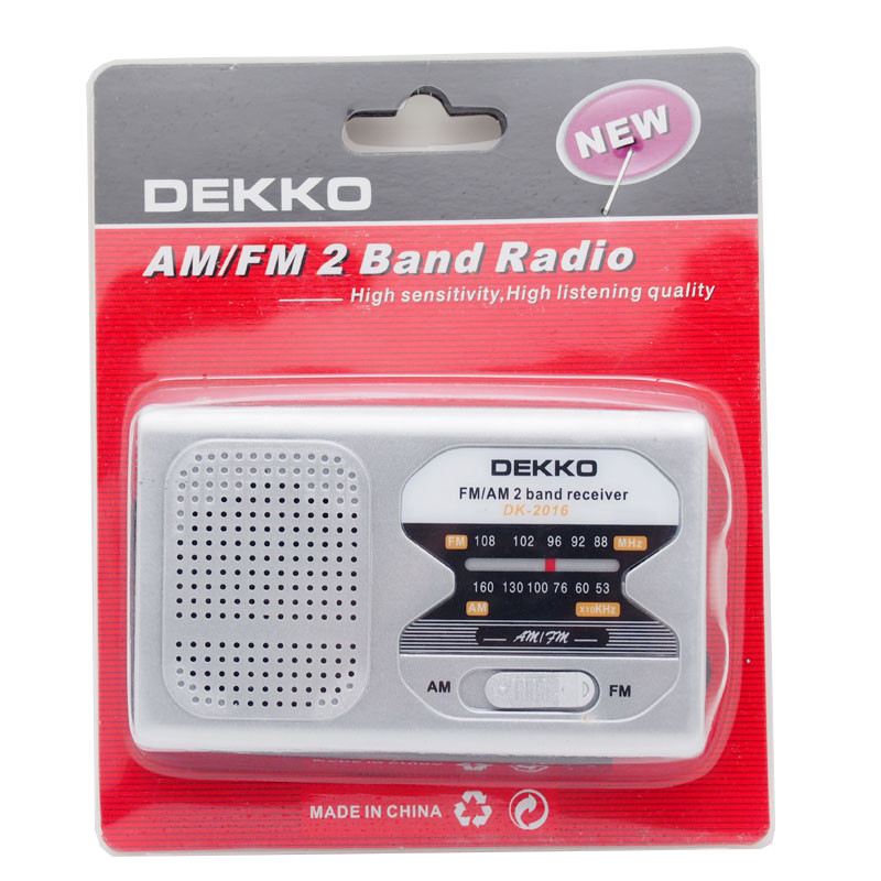 Plastic Digital Portable AM FM Radio Speaker 23MM50dB Built In Antenna