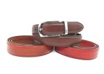 28mm Width Womens Pure Leather Belt Feather Edge With Clip Buckle
