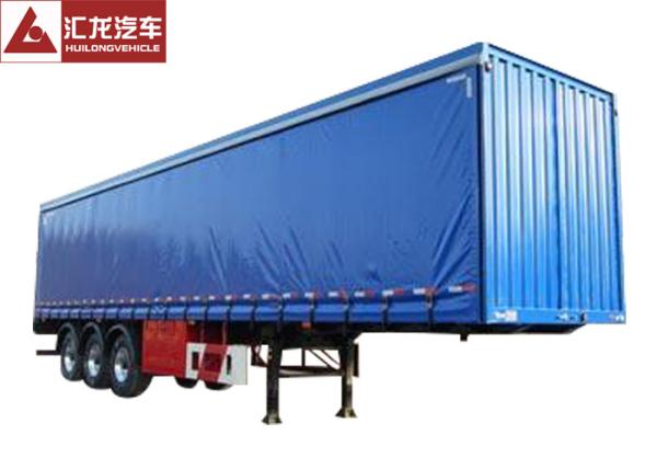 Buy cheap Blue Color Curtain Side Flatbed PVC Tarpaulin High Strength Steel Structure High Strength Cord Fabric from wholesalers