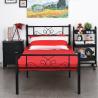 Buy cheap Environmental Metal Platform Bed , Black Cast Iron King Size Bed Frame from wholesalers