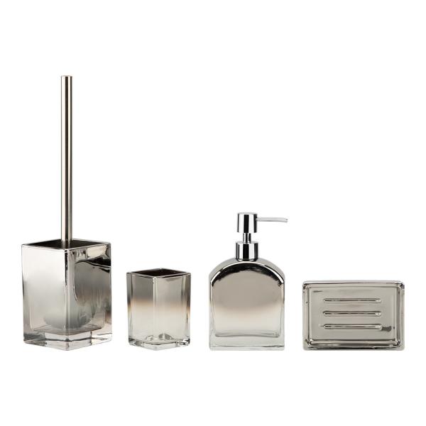 Grdient black glass bathroom accessories square and rectangular shape luxury
