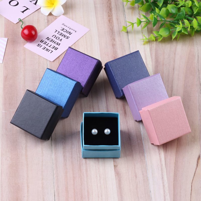 Custom Logo Printed Wedding Ring Romantic Bow Tie Lid and Base Cardboard Paper Packaging Jewelry Gift Box for Earrings Necklace Rings Bracelet