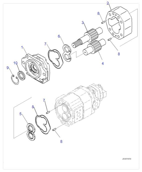 705-95-07081 Hydraulic Pilot Pump For HD325-7 Dump Trucks