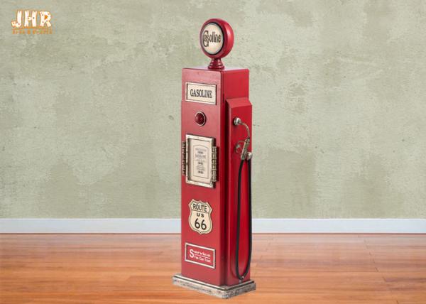 Buy cheap Gas Pump Storage Cabinet Decorative Wooden Cabinet Wood Floor Rack Red Color Floor Cabinet from wholesalers
