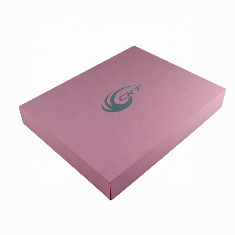 Custom Paper Cosmetic Box Pink Gift Box With Velvet Surface Ideal For Beauty Equipment