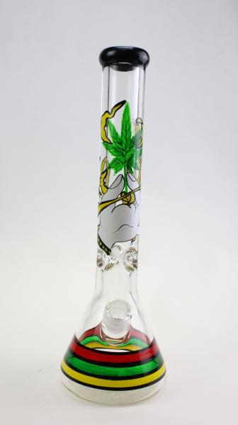 Buy cheap 16 Inch Height 9mm Glass Water Pipes bubbler oil rig bong For Adult from wholesalers