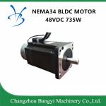 Buy cheap NEMA34 86bl 48VDC 735W 2nm high speed Brushless DC Motor with Brake from wholesalers