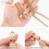 Buy cheap DIY Bag Chain Strap , Pearl Purse Flat Metal Chain Strap With Buckle from wholesalers
