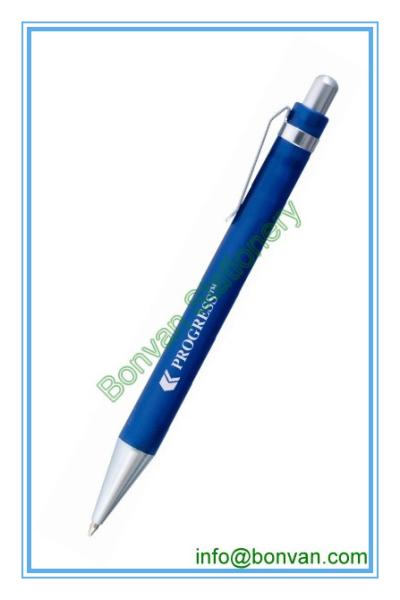 Buy cheap metal clip plastic ball pen,printed pen with metal clip from wholesalers