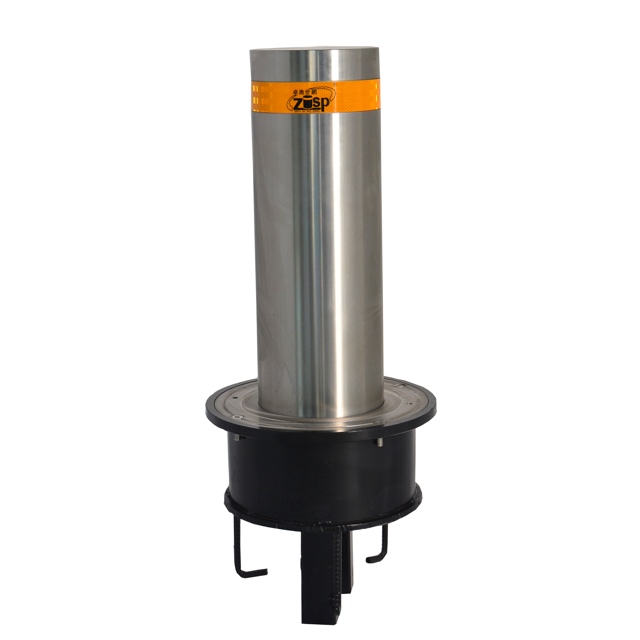 304/316 6mm Thickness Surface Mount Bollards Automatic Bollard System